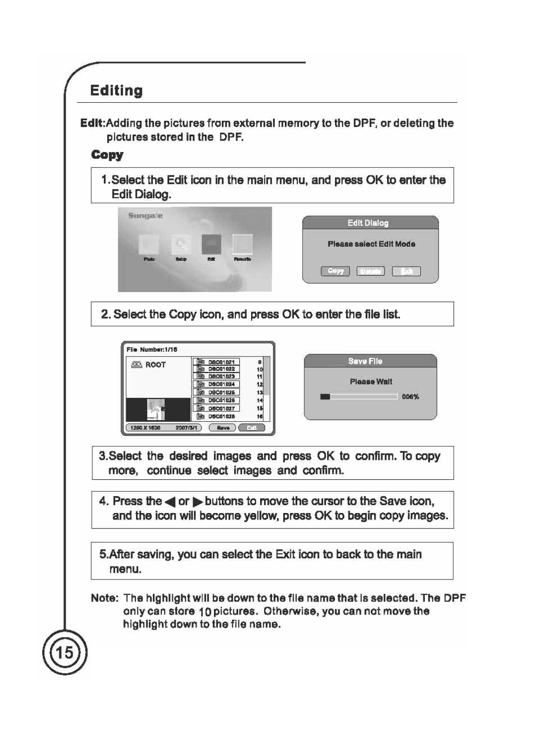 Sungale PF703 manual 