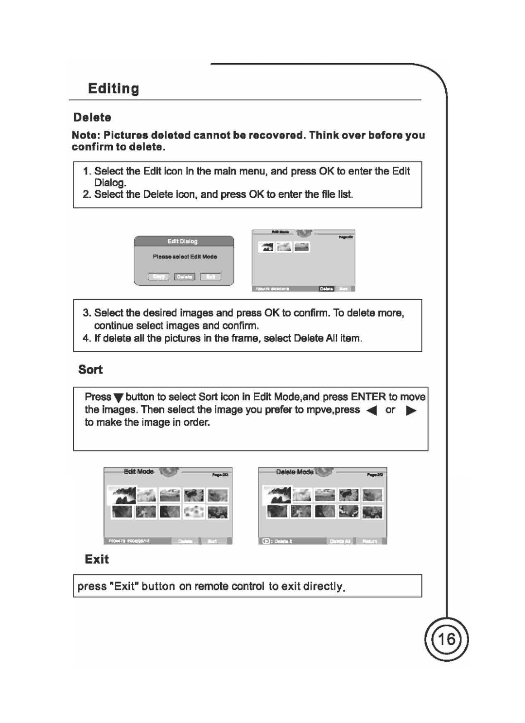 Sungale PF703 manual 