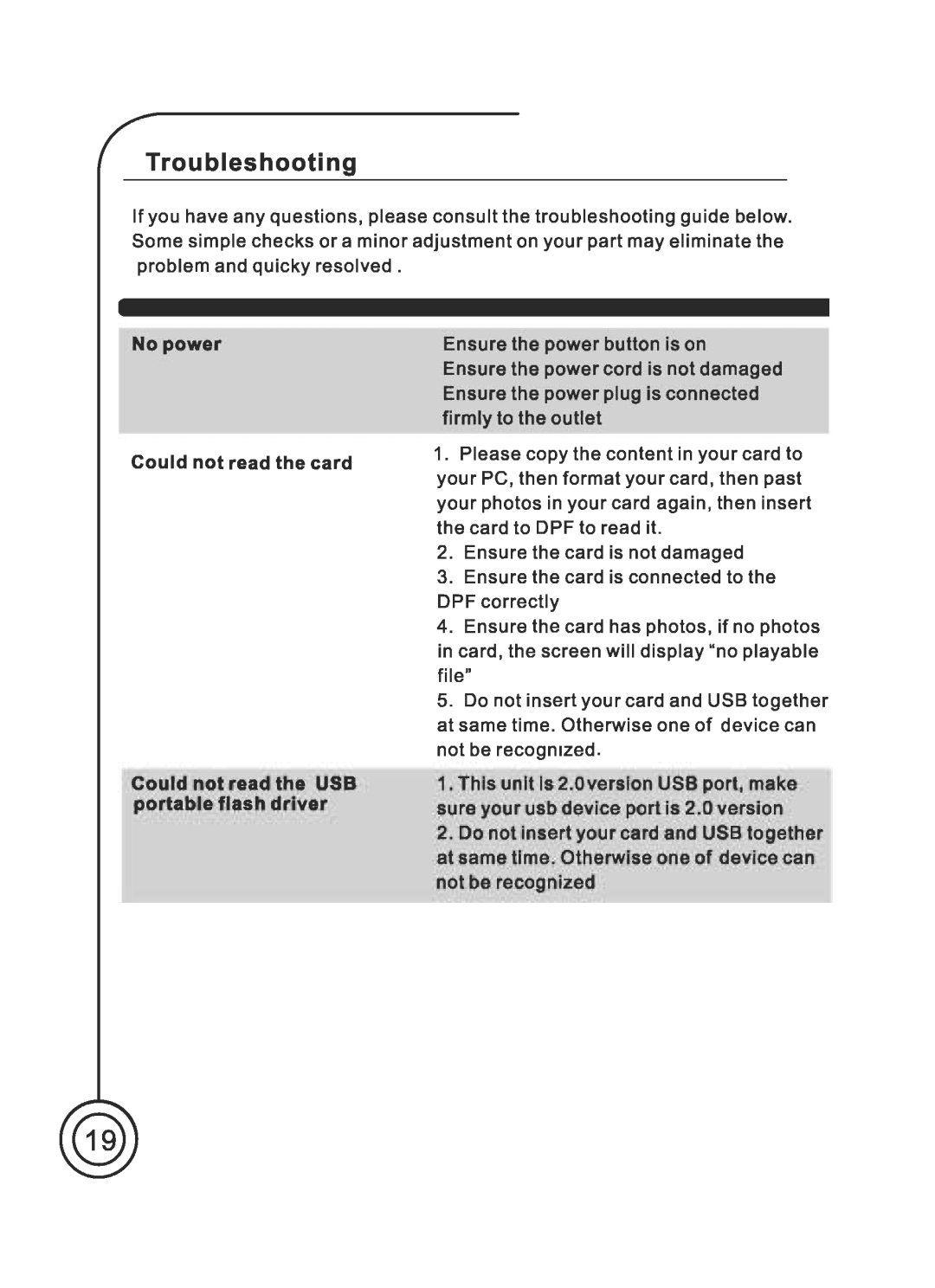 Sungale PF703 manual 