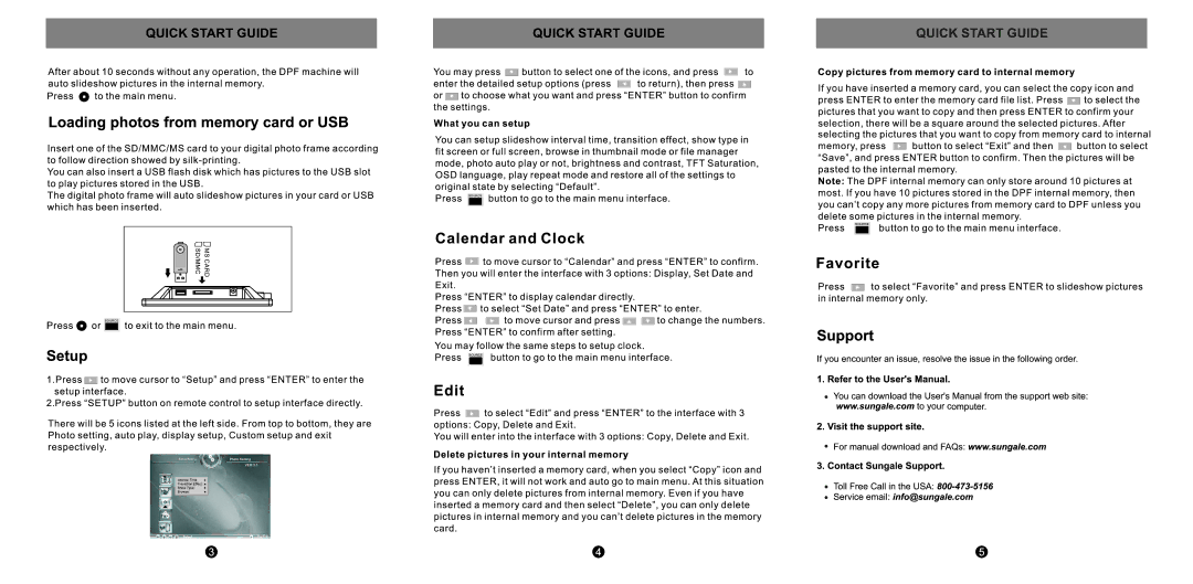 Sungale PF801 manual 