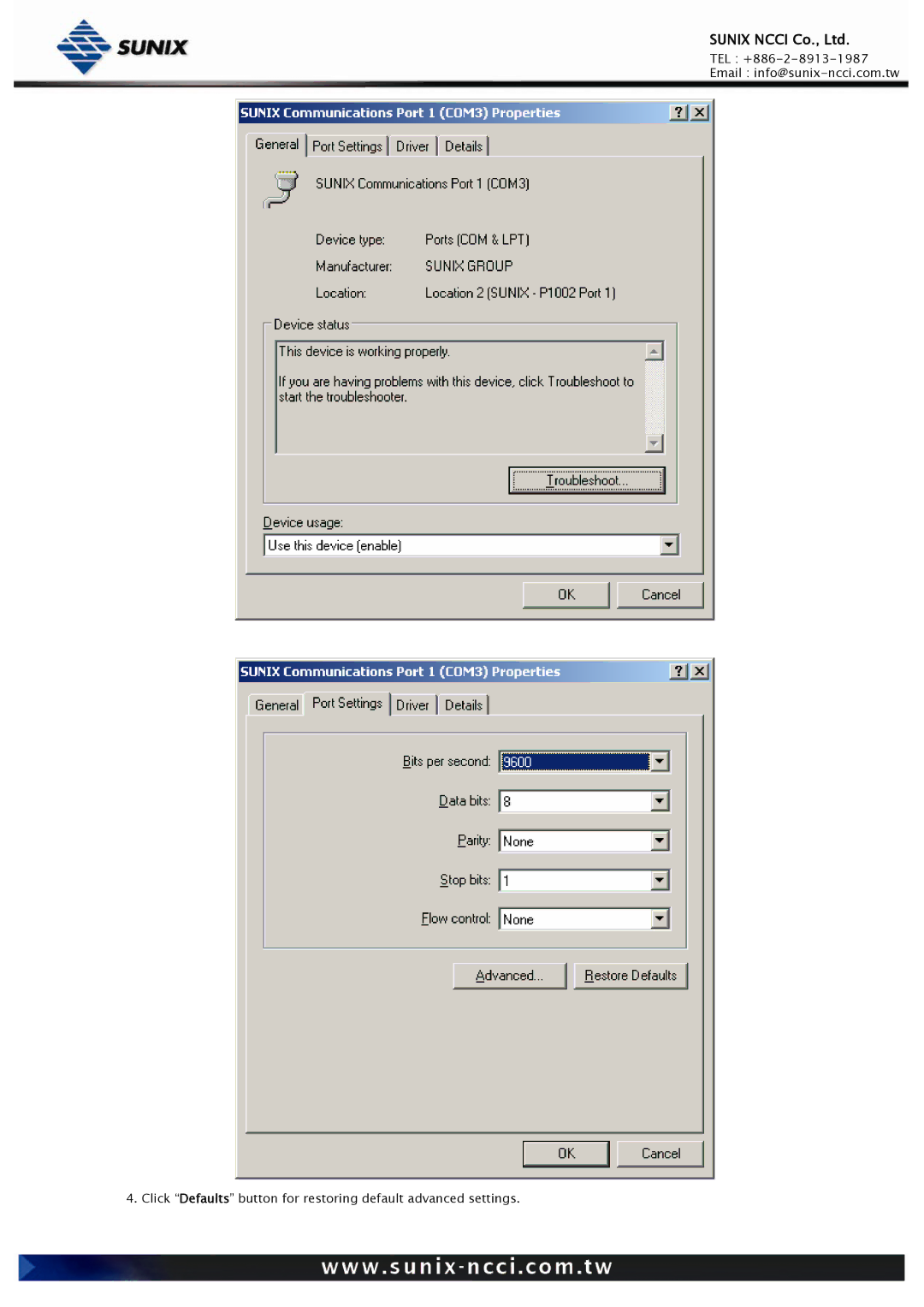 Sunix RS-232/422/485, Universal PCI/PCI Express Industrial Multiport Serial Cards user manual 