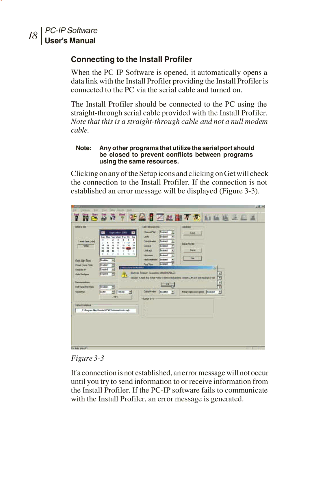 Sunrise Global CM100 IP, CM250 IP, and CM500 IP manual User’s Manual Connecting to the Install Profiler 