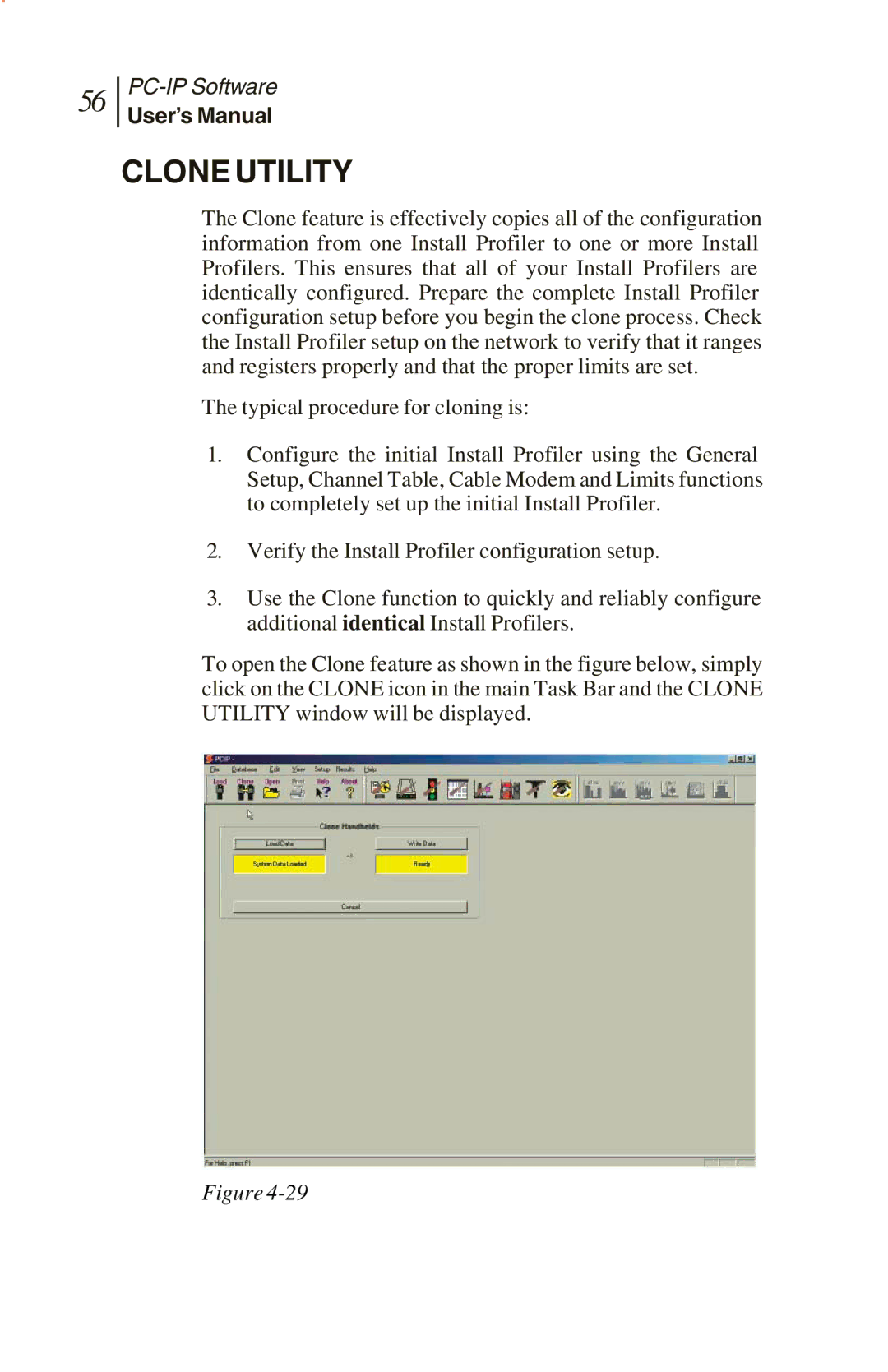 Sunrise Global CM250 IP, CM100 IP, and CM500 IP manual Clone Utility 