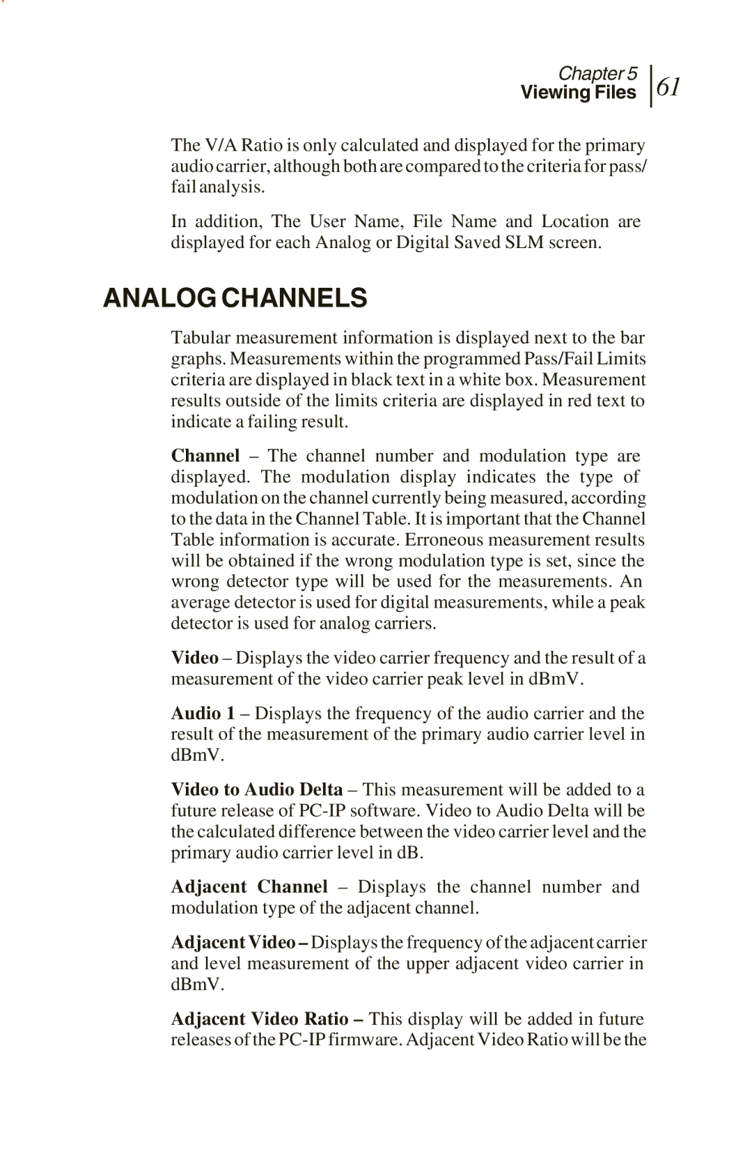 Sunrise Global and CM500 IP, CM250 IP, CM100 IP manual Analog Channels 