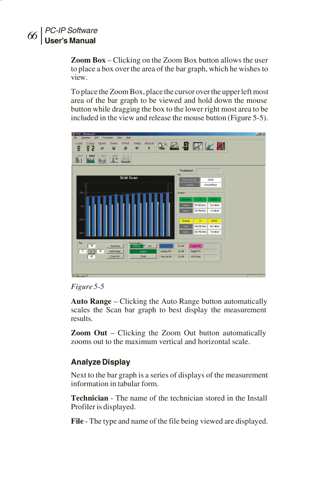 Sunrise Global CM100 IP, CM250 IP, and CM500 IP manual Analyze Display 