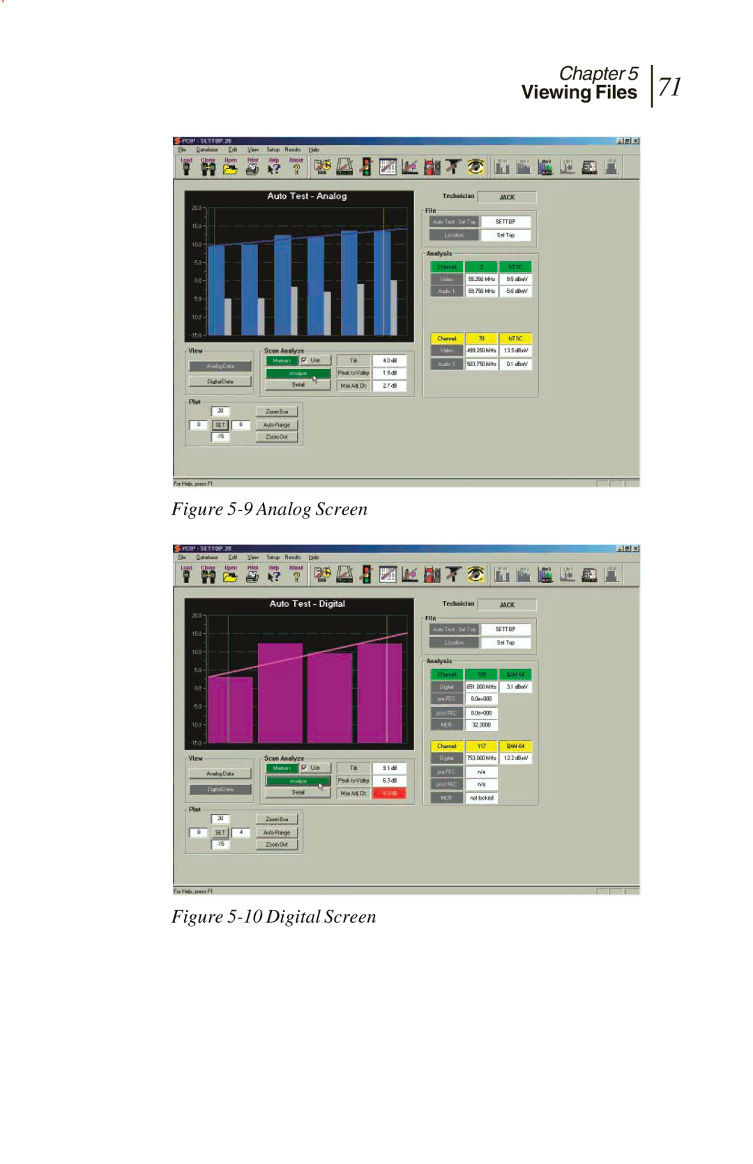 Sunrise Global CM250 IP, CM100 IP, and CM500 IP manual Analog Screen 