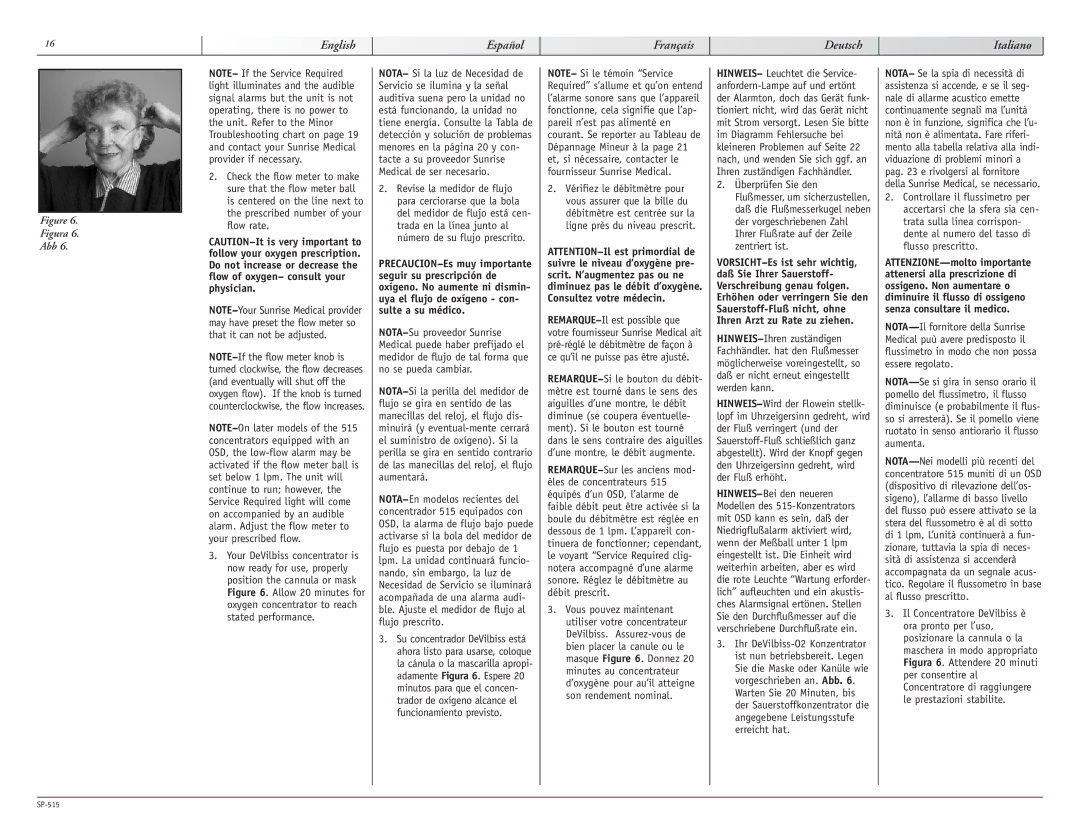 Sunrise Medical 515 SERIES manual Überprüfen Sie den 