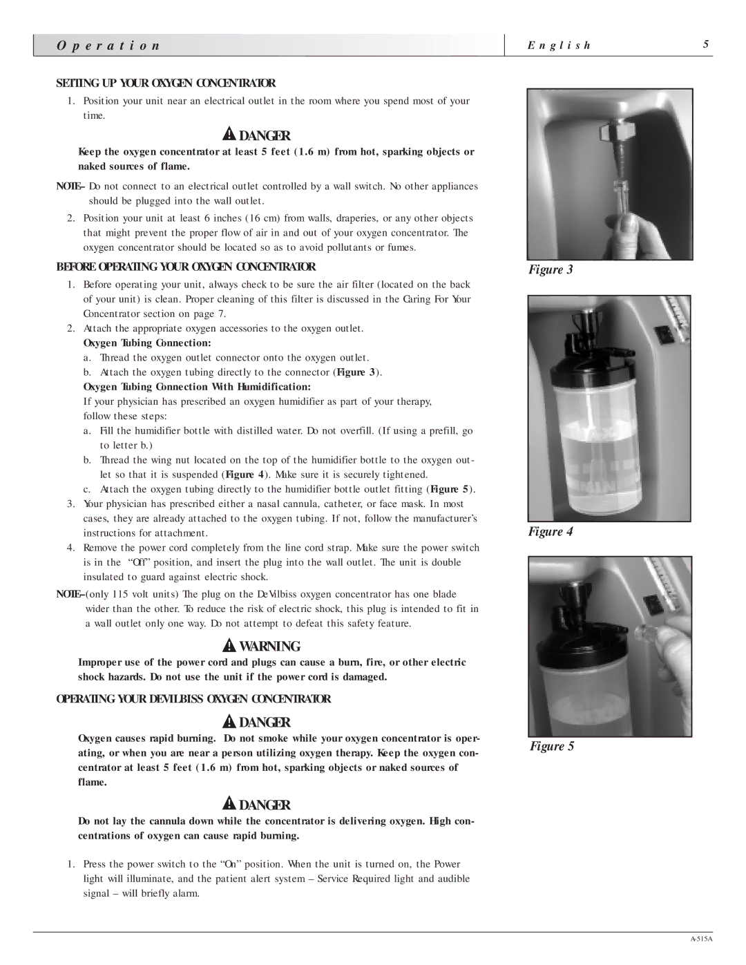 Sunrise Medical 515A manual Setting UP Your Oxygen Concentrator, Before Operating Your Oxygen Concentrator 