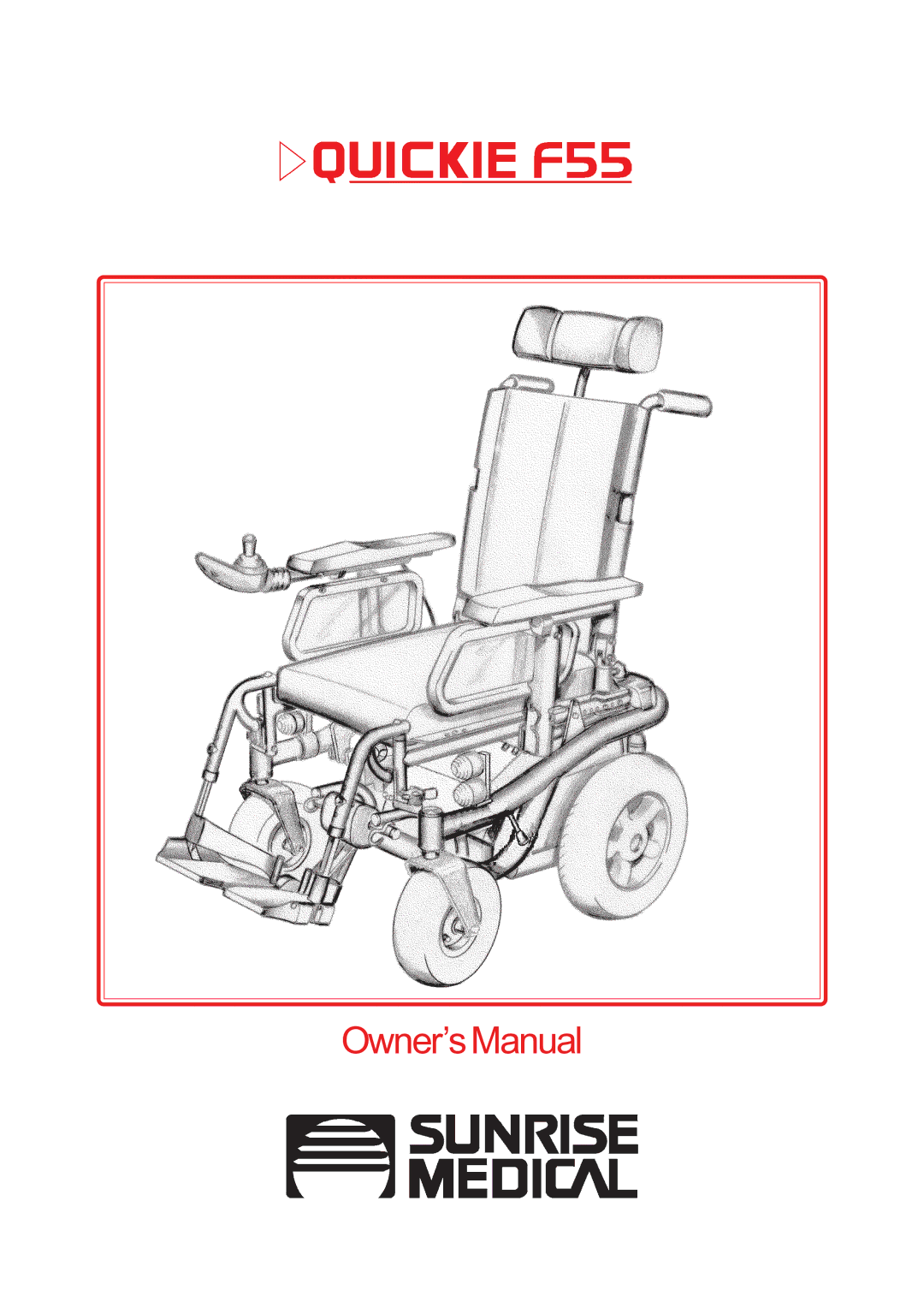 Sunrise Medical F55 owner manual Owner’sManual 