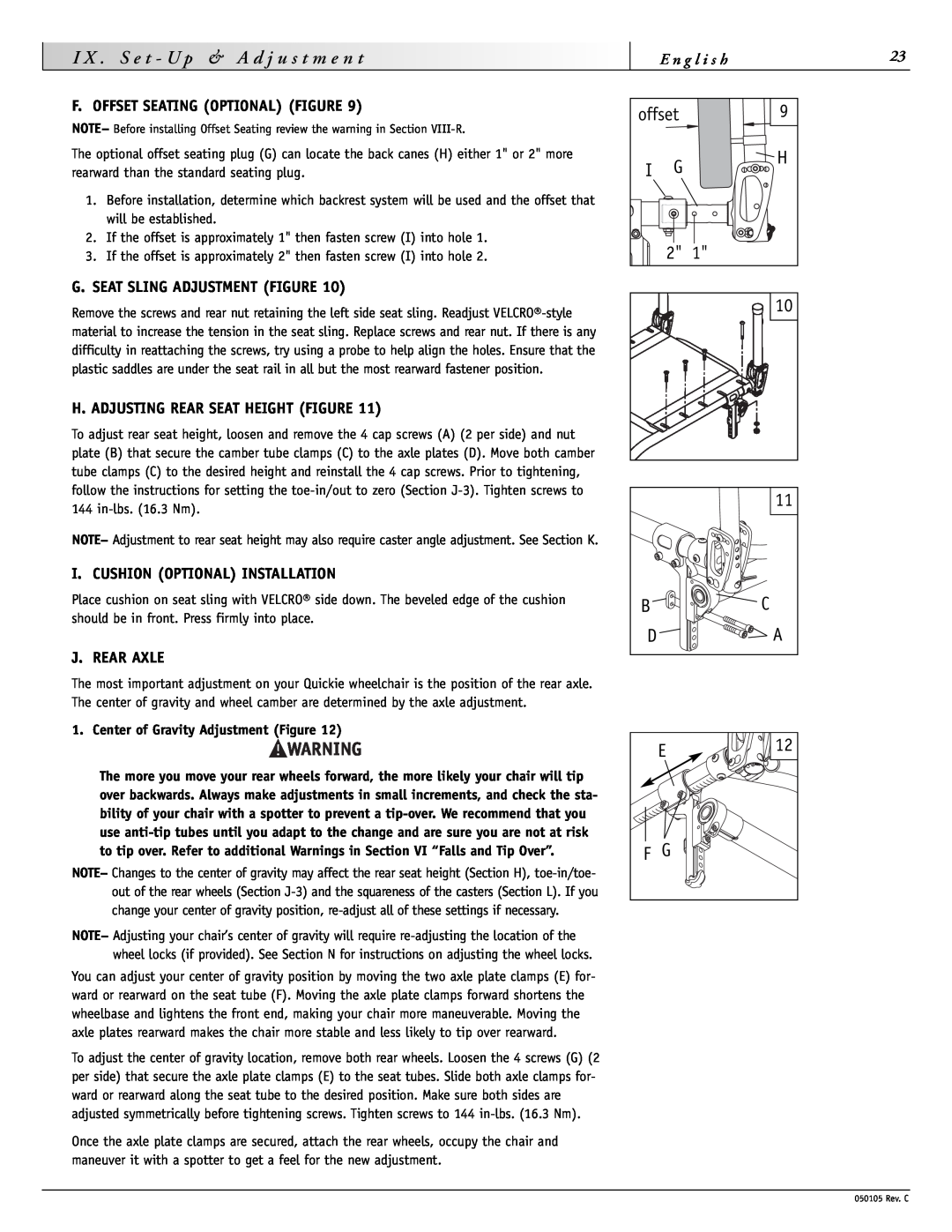 Sunrise Medical GT instruction manual offset 