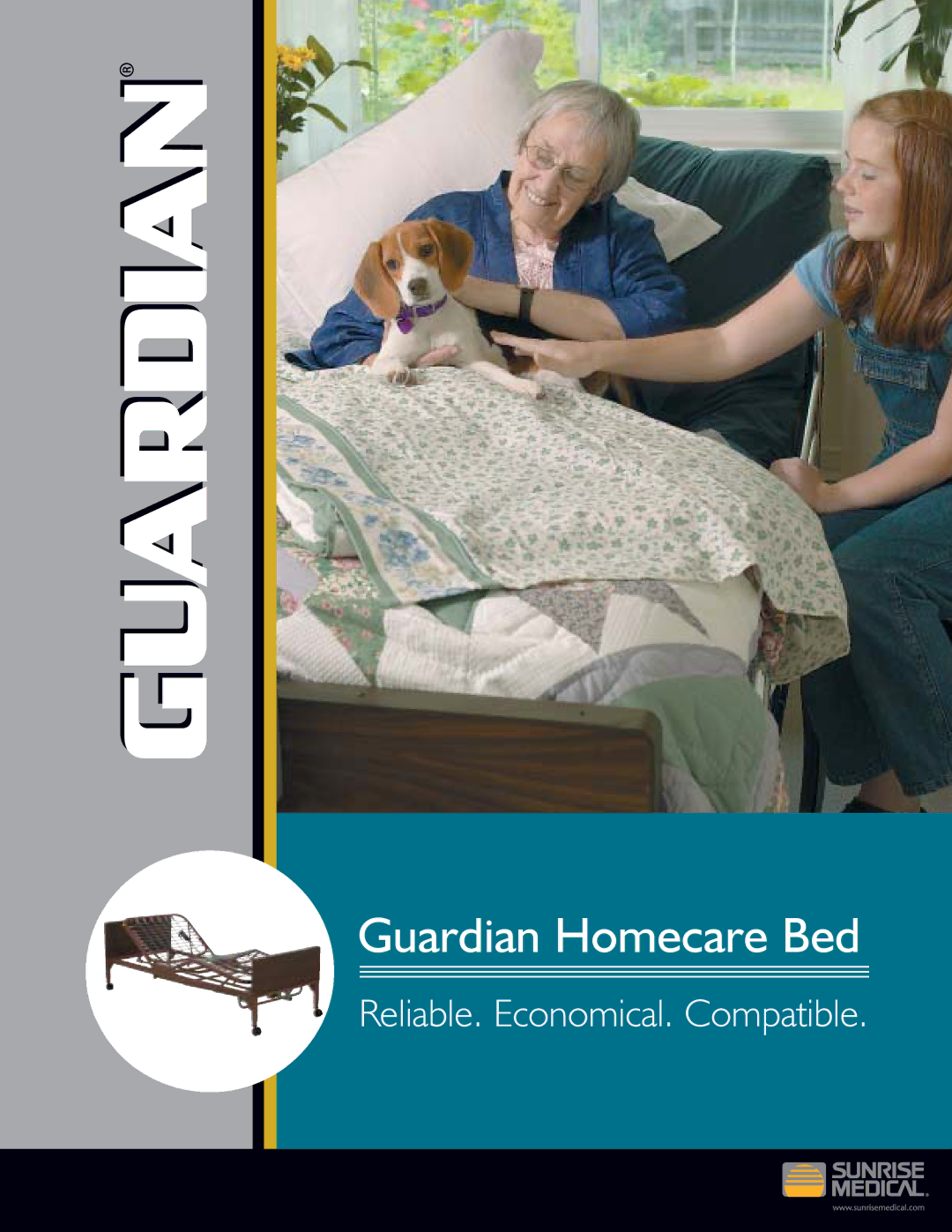 Sunrise Medical IC Series manual Guardian Homecare Bed 