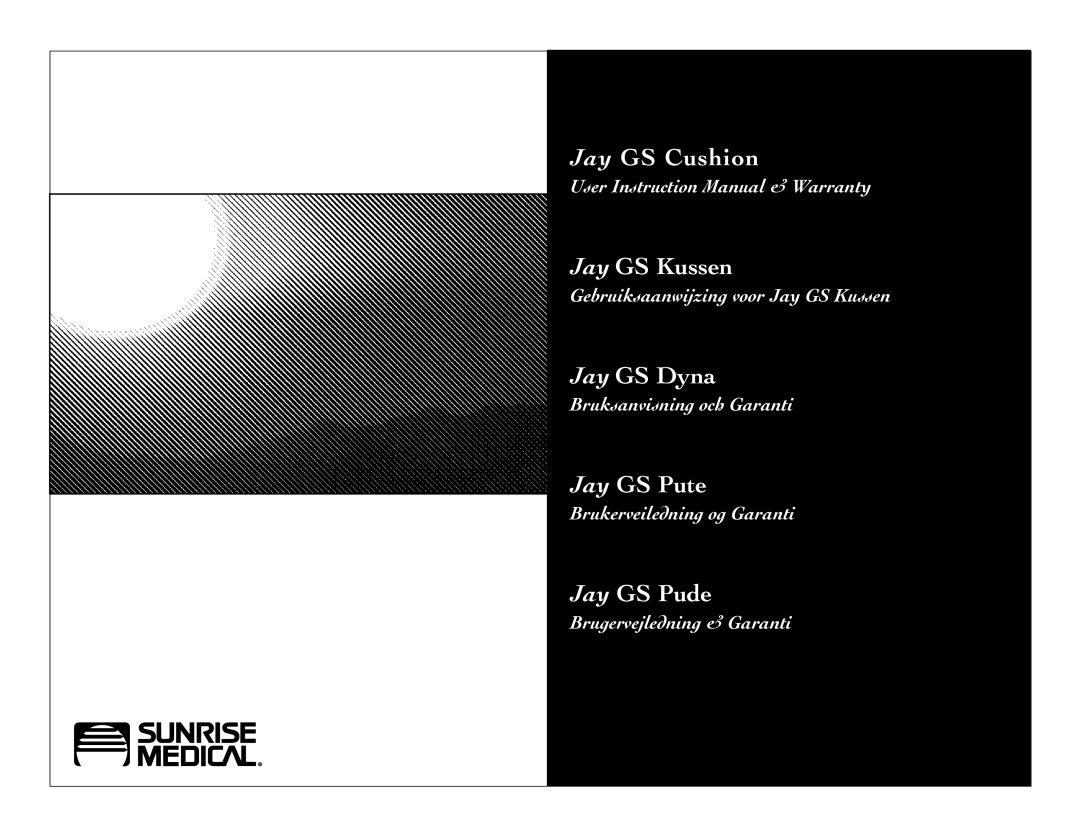 Sunrise Medical instruction manual Jay GS Cushion Jay GS Kussen 