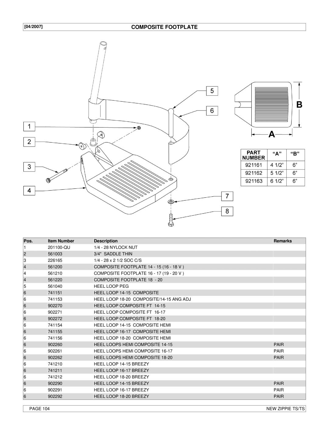 Sunrise Medical New Zippie TS manual Composite Footplate 