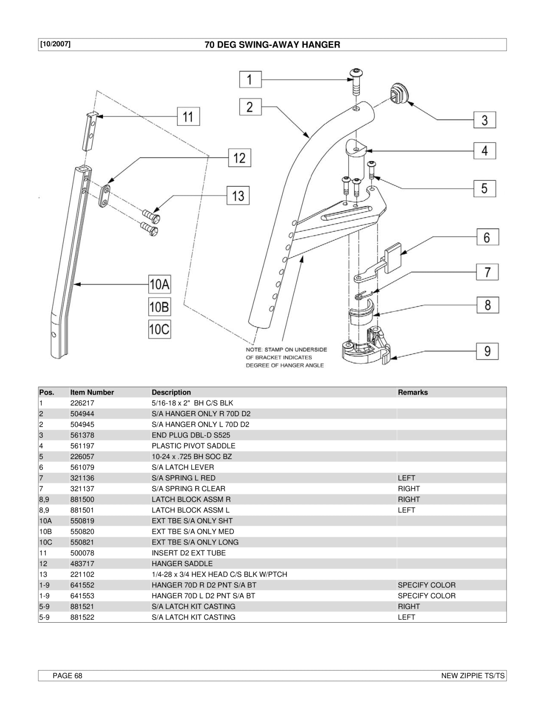 Sunrise Medical New Zippie TS manual 10/2007 