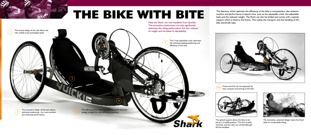 Sunrise Medical Shark S specifications Bike with Bite, Bike extremely easy 