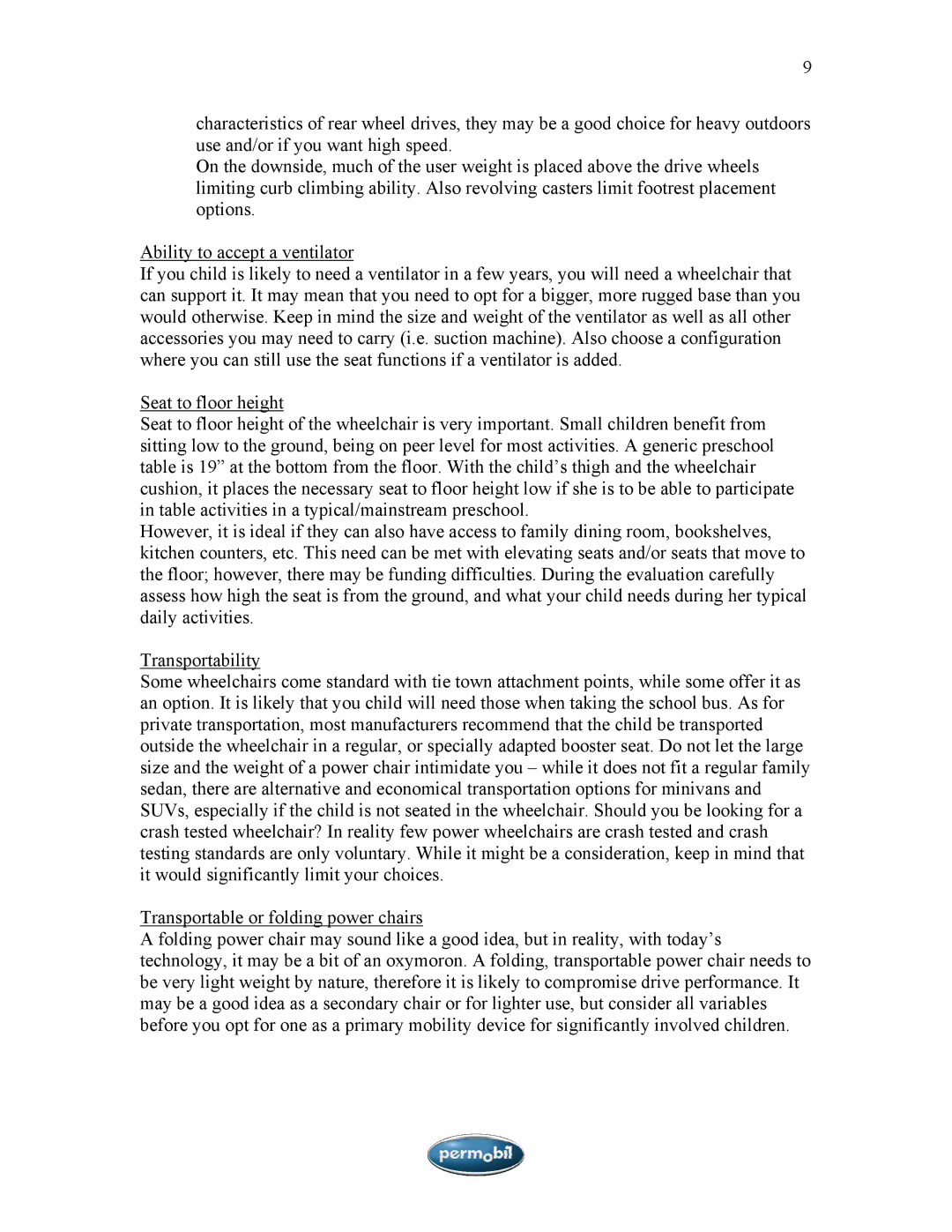 Sunrise Medical SMA manual 