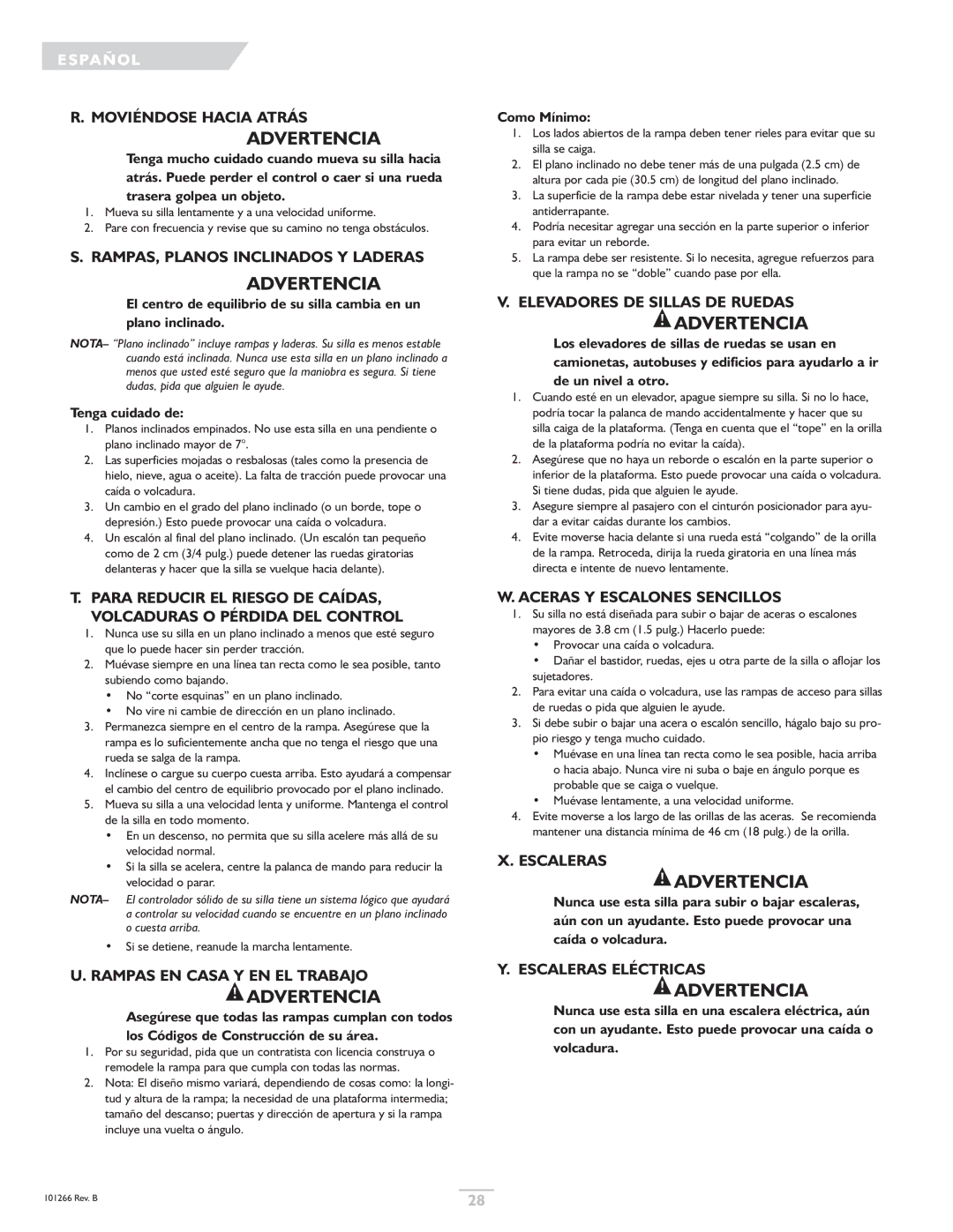 Sunrise Medical Sterling Moviéndose Hacia Atrás, RAMPAS, Planos Inclinados Y Laderas, Rampas EN Casa Y EN EL Trabajo 