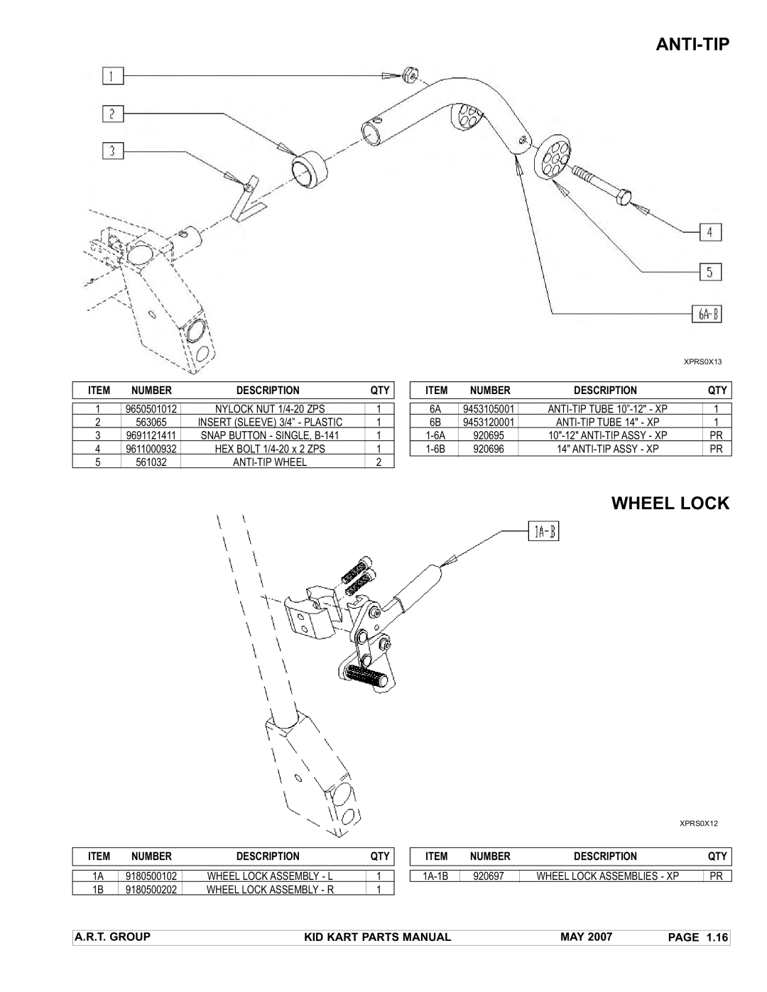 Sunrise Medical Stroller manual Anti-Tip, Wheel Lock Assembly L, Wheel Lock Assembly R 