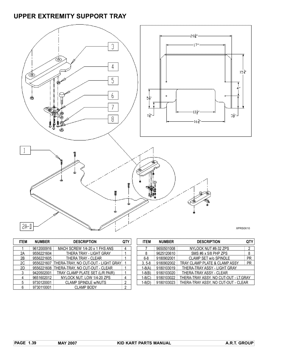 Sunrise Medical Stroller manual Upper Extremity Support Tray 