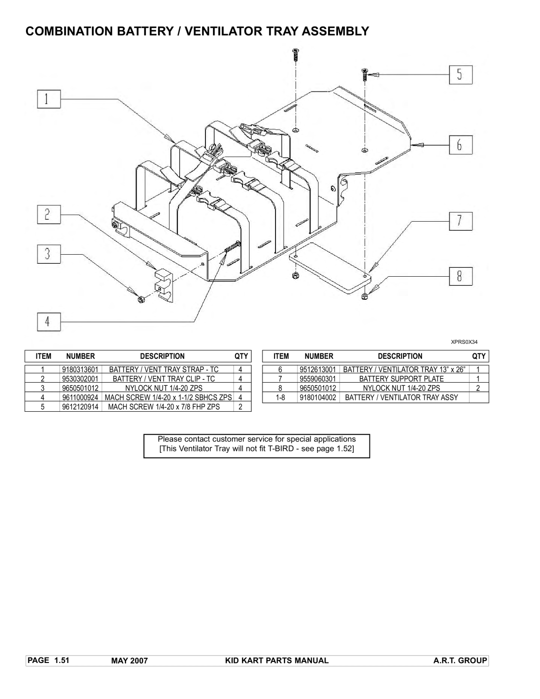 Sunrise Medical Stroller manual Combination Battery / Ventilator Tray Assembly, 9180104002 