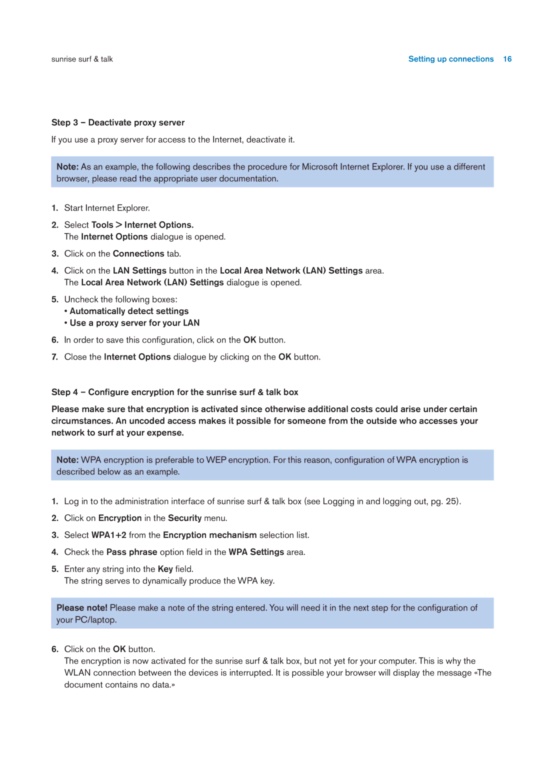 Sunrise Medical User Manual user manual Setting up connections 