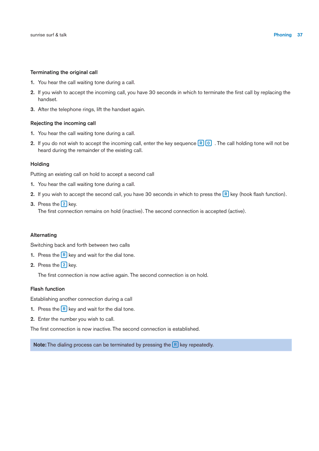 Sunrise Medical User Manual user manual Phoning 