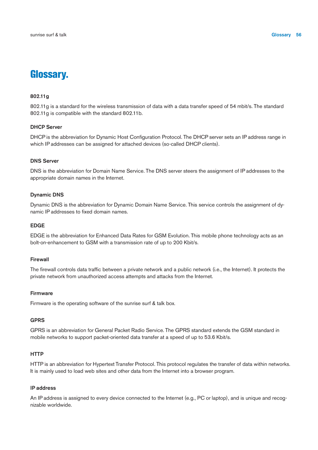 Sunrise Medical User Manual user manual Glossary, Edge 