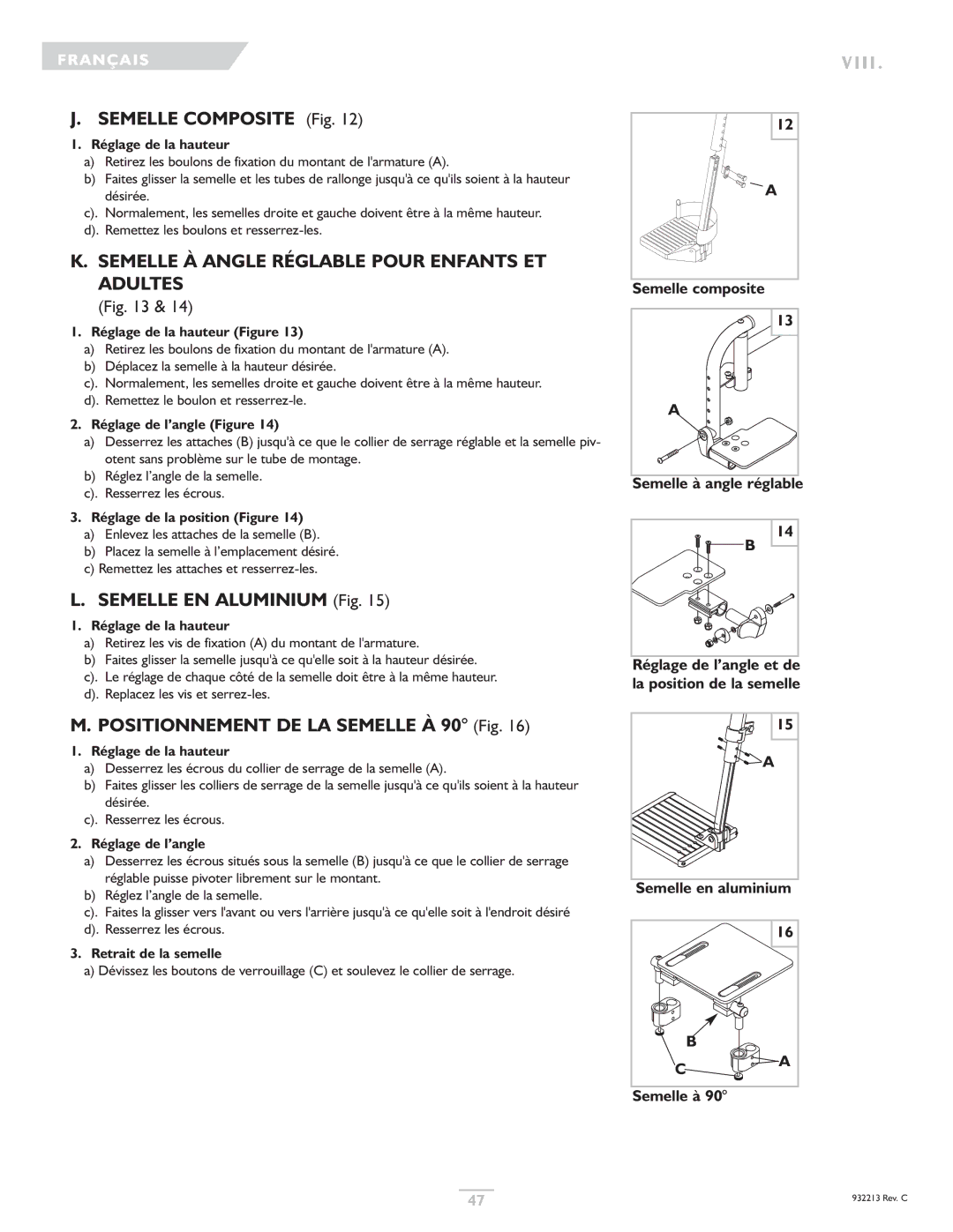 Sunrise Medical Z-Bop Semelle Composite Fig, Semelle À Angle Réglable Pour Enfants ET Adultes, Semelle EN Aluminium Fig 