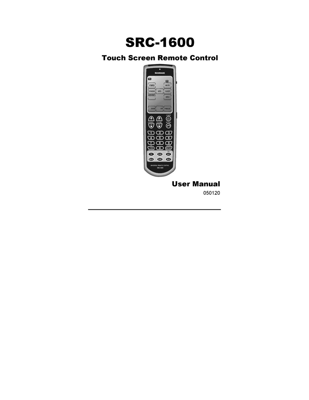 Sunwave Tech SRC-1600 manual 