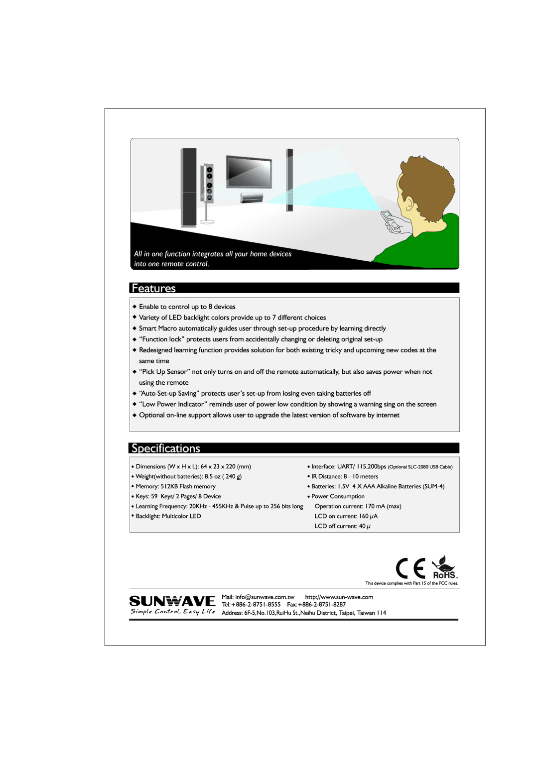 Sunwave Tech src-3200 manual 