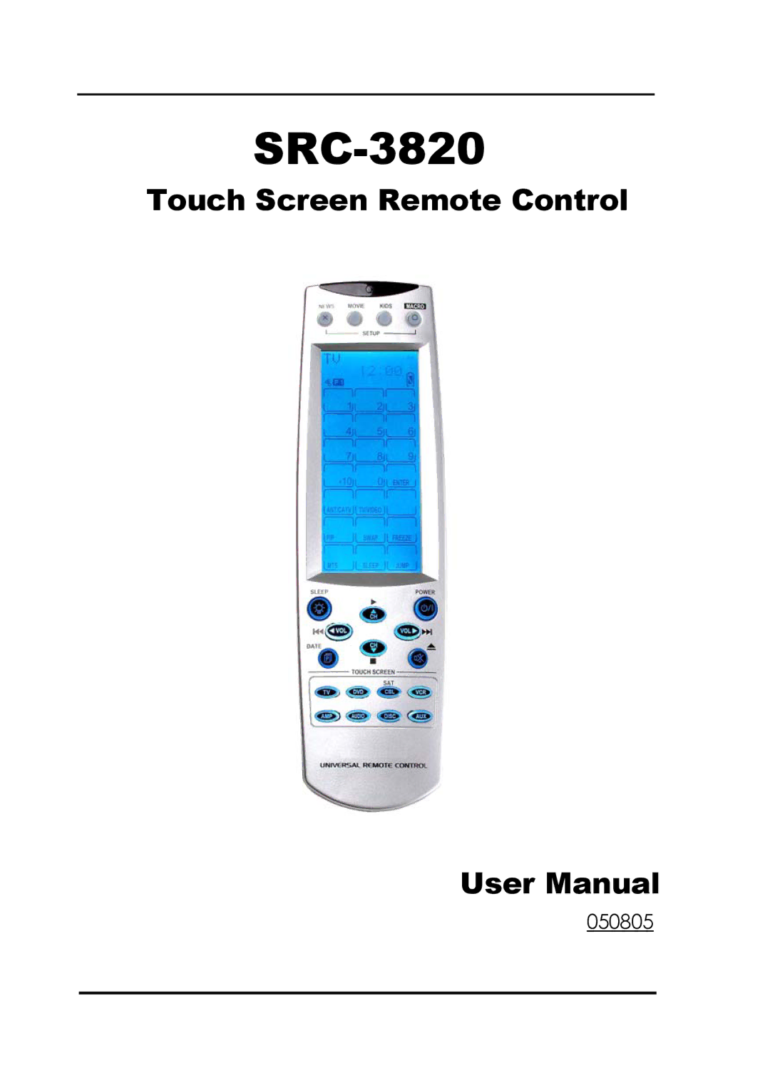 Sunwave Tech SRC-3820 manual 050805 