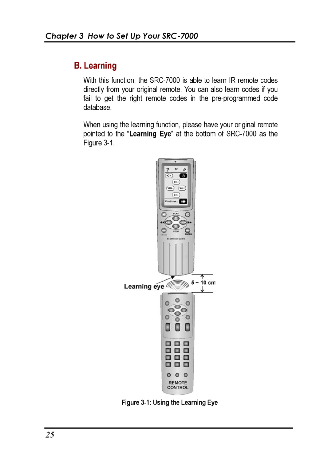 Sunwave Tech SRC-7000 manual Learning 