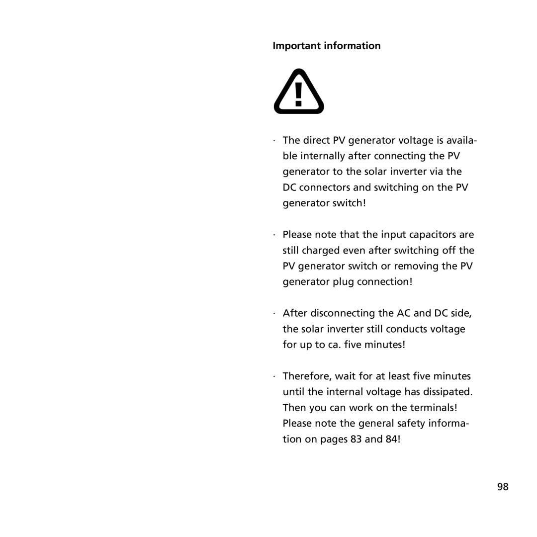 Sunway NT 2600, NT 6000, NT 4000 user manual Important information 