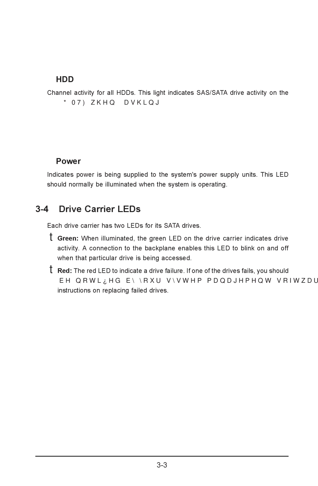 SUPER MICRO Computer 1012G-MTF user manual Drive Carrier LEDs, Hdd 