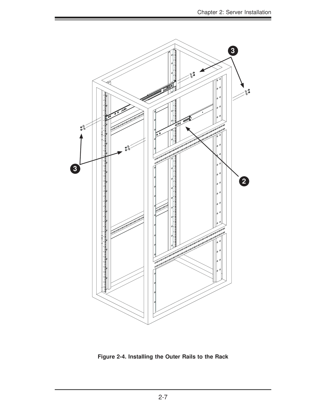 SUPER MICRO Computer 1018D-73MTF user manual Installing the Outer Rails to the Rack 