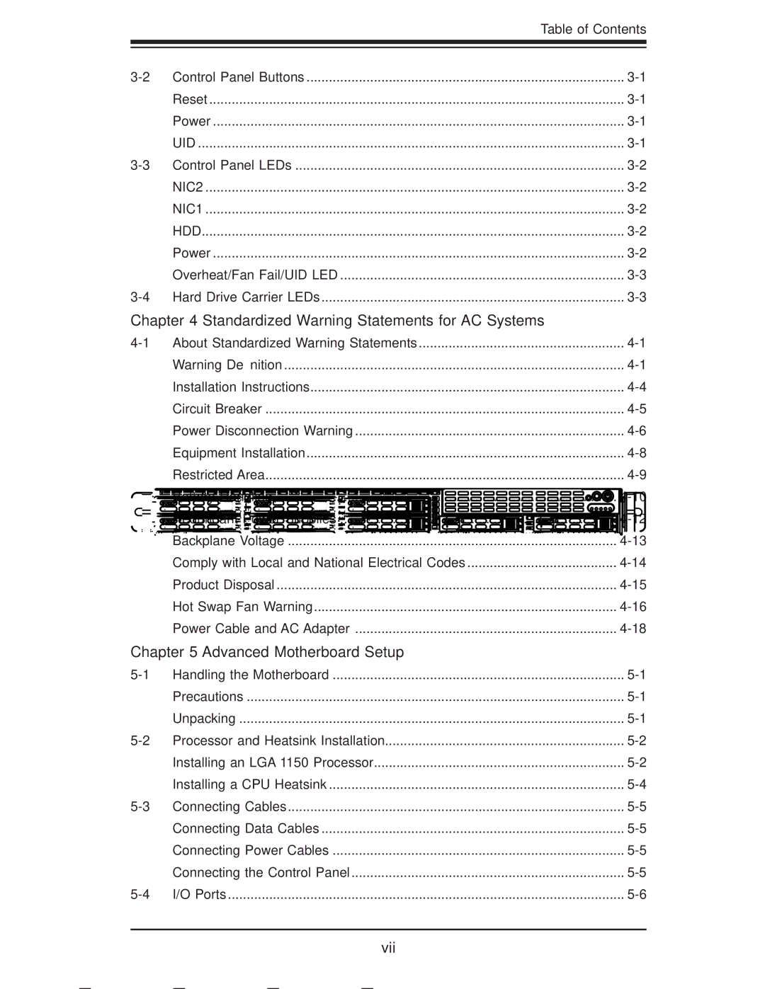 SUPER MICRO Computer 1018D-73MTF user manual Standardized Warning Statements for AC Systems 