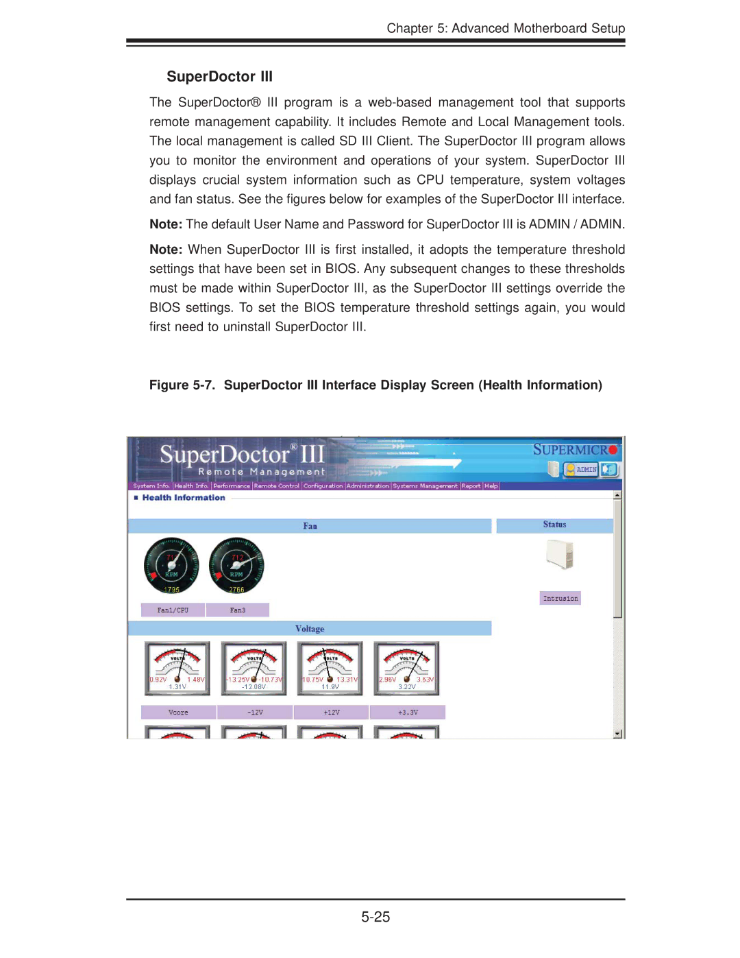 SUPER MICRO Computer 1018D-73MTF user manual SuperDoctor 