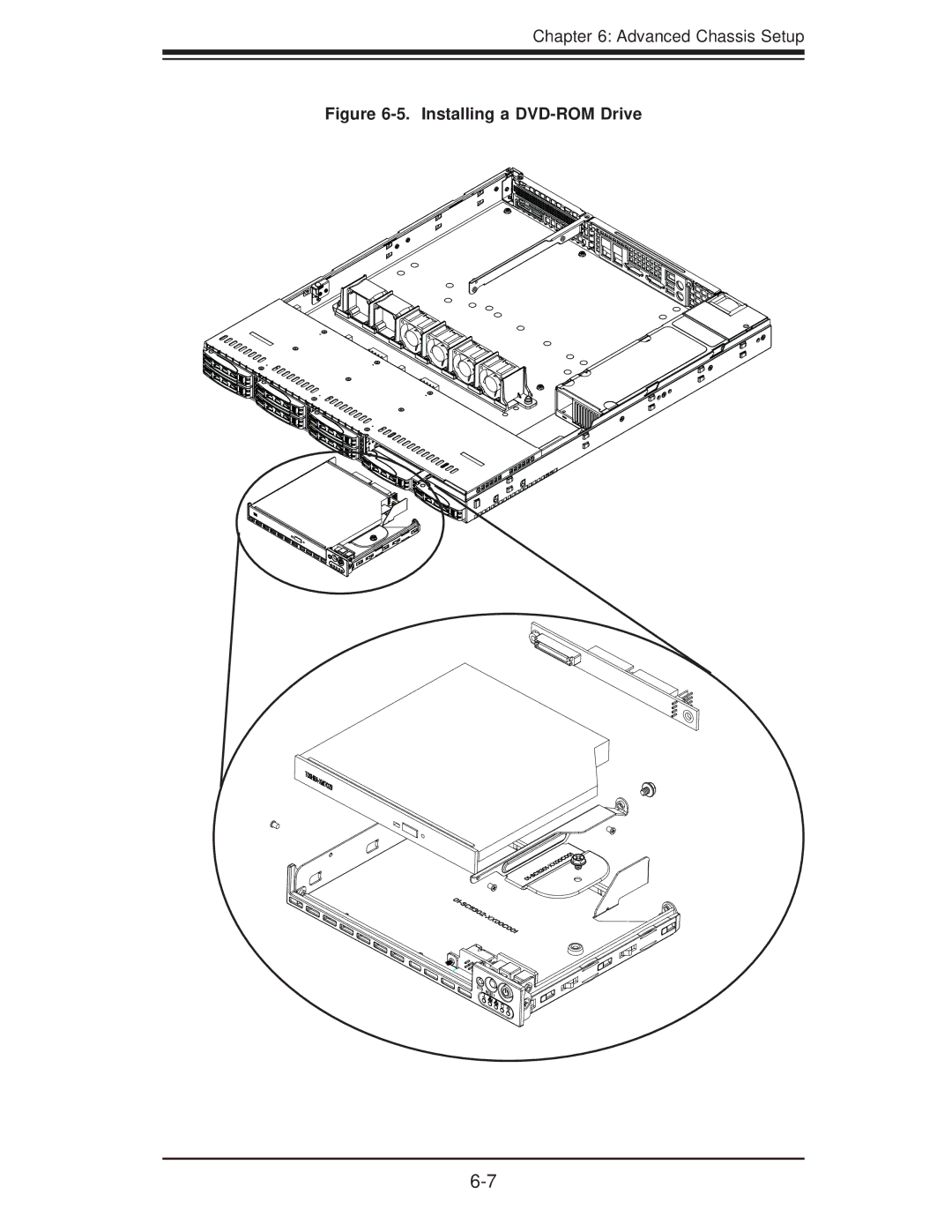 SUPER MICRO Computer 1018D-73MTF user manual Installing a DVD-ROM Drive 