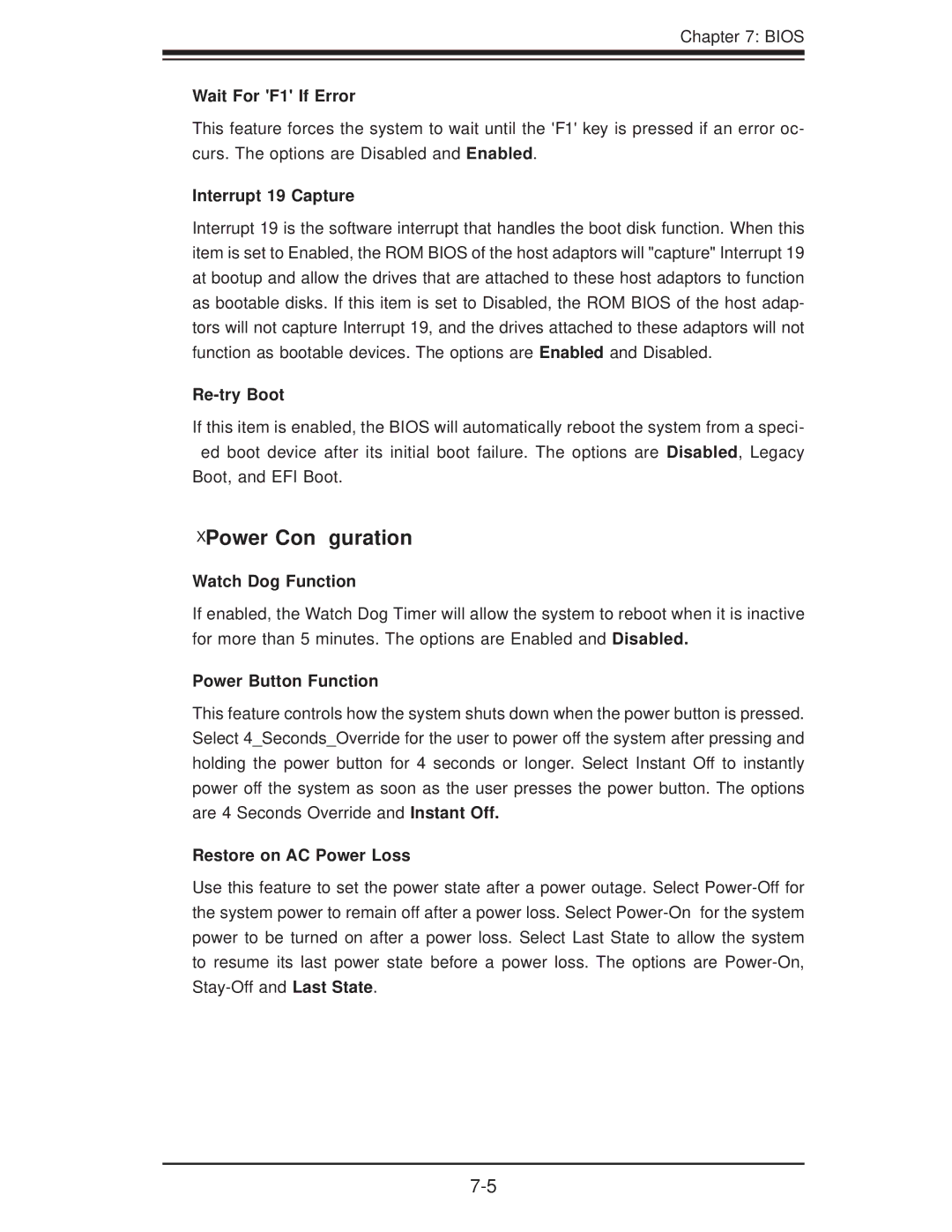 SUPER MICRO Computer 1018D-73MTF user manual Power Conﬁguration 