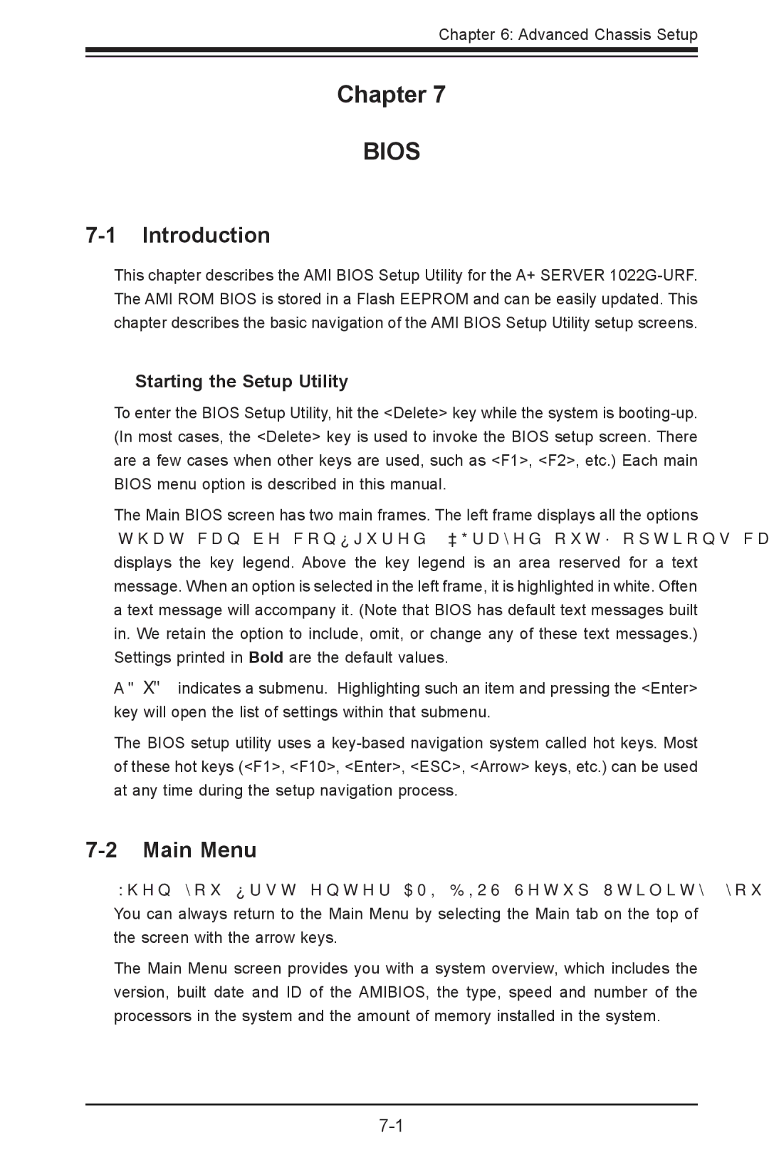 SUPER MICRO Computer 1022G-URF user manual Introduction, Main Menu 