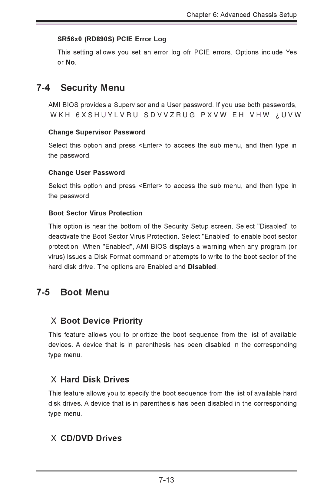 SUPER MICRO Computer 1022G-URF Security Menu, Boot Menu,  Boot Device Priority,  Hard Disk Drives,  CD/DVD Drives 