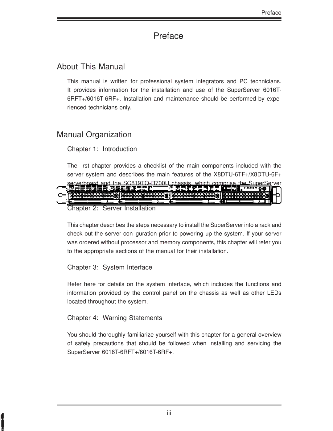 SUPER MICRO Computer 1.0a user manual About This Manual, Manual Organization 