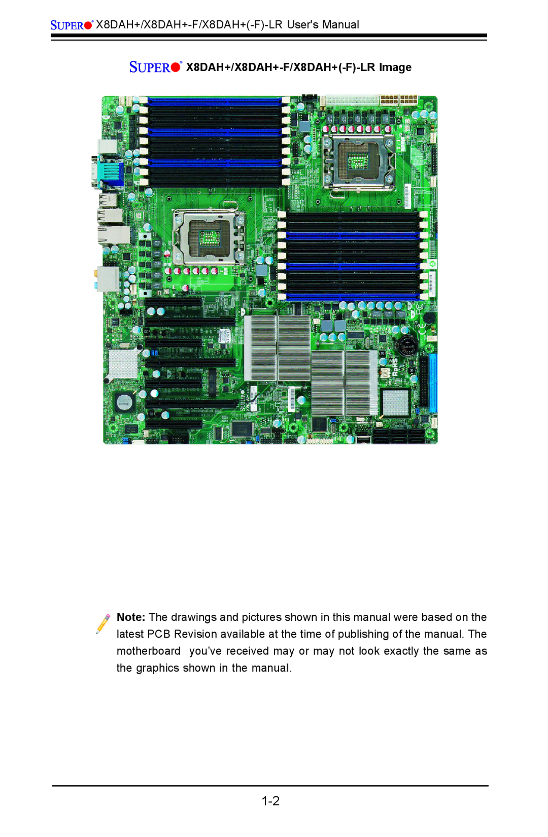 SUPER MICRO Computer 1.2b user manual X8DAH+/X8DAH+-F/X8DAH+-F-LR Image 