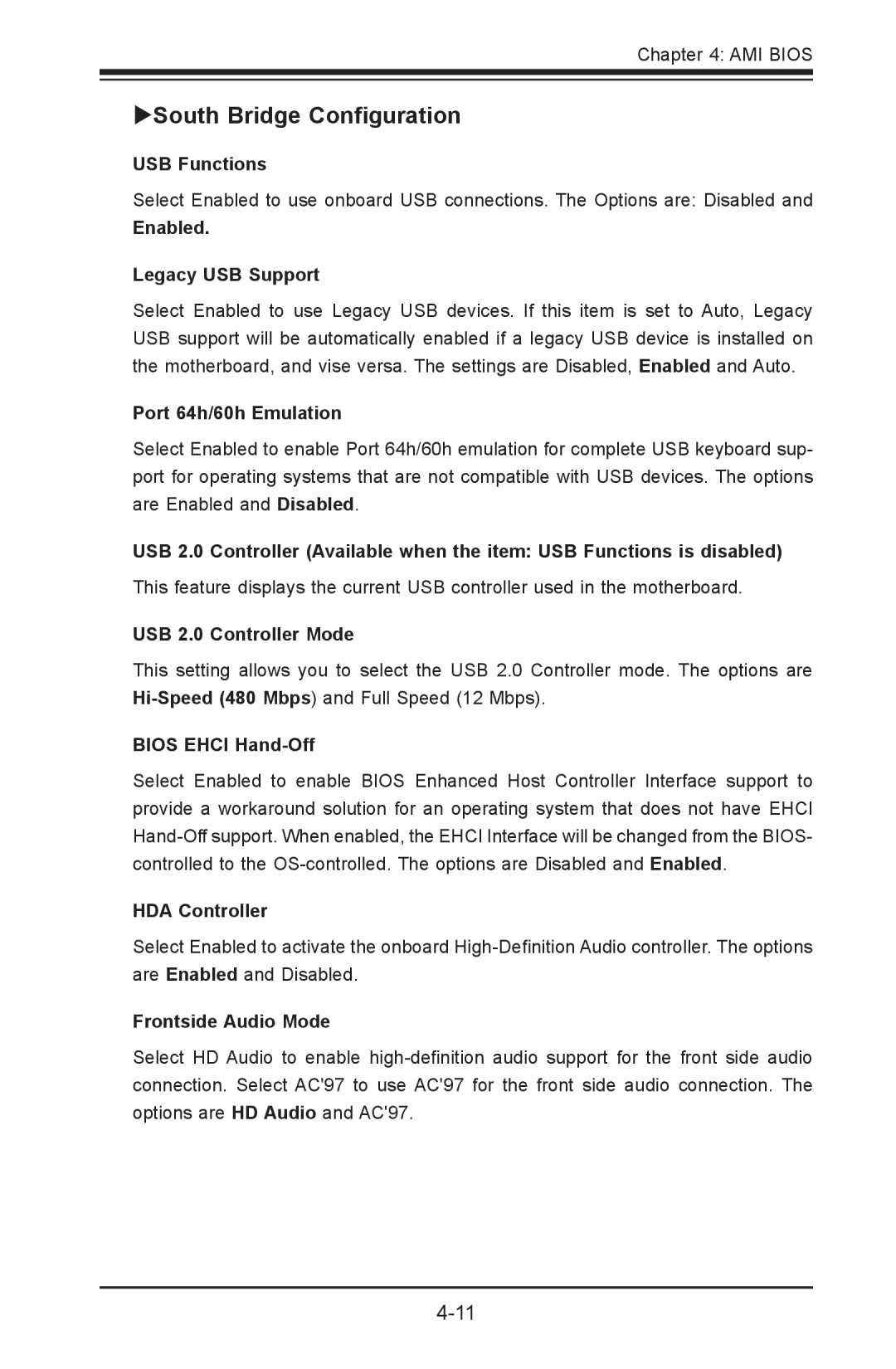 SUPER MICRO Computer 1.2b user manual South Bridge Configuration 