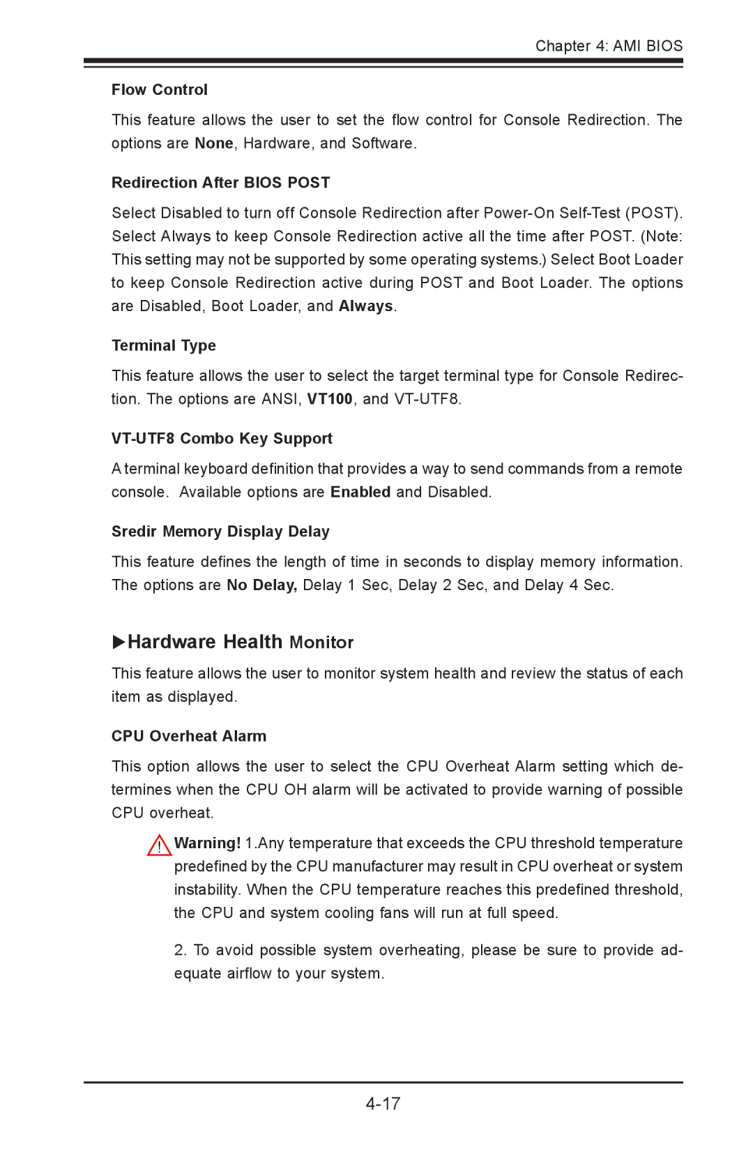 SUPER MICRO Computer 1.2b user manual Hardware Health Monitor 