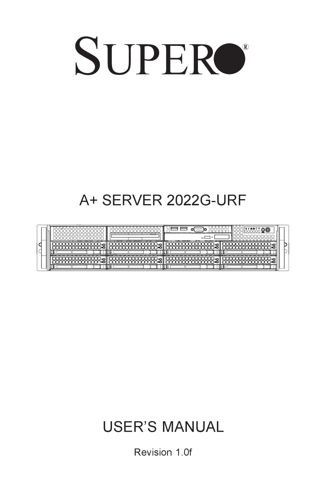 SUPER MICRO Computer 2022G-URF user manual Super 