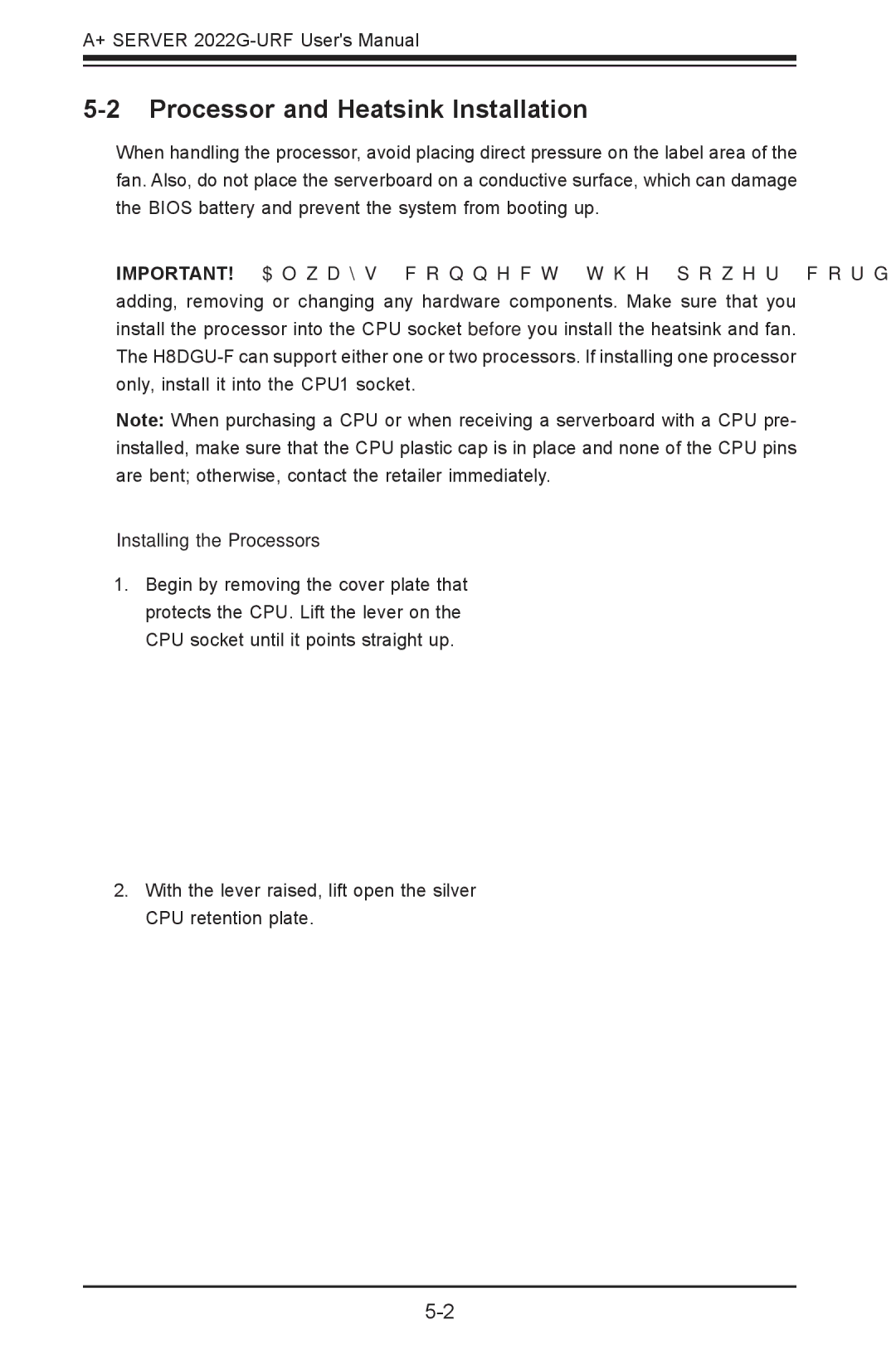 SUPER MICRO Computer 2022G-URF user manual Processor and Heatsink Installation, Installing the Processors 