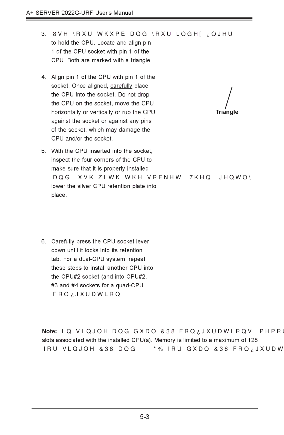 SUPER MICRO Computer 2022G-URF user manual Triangle 