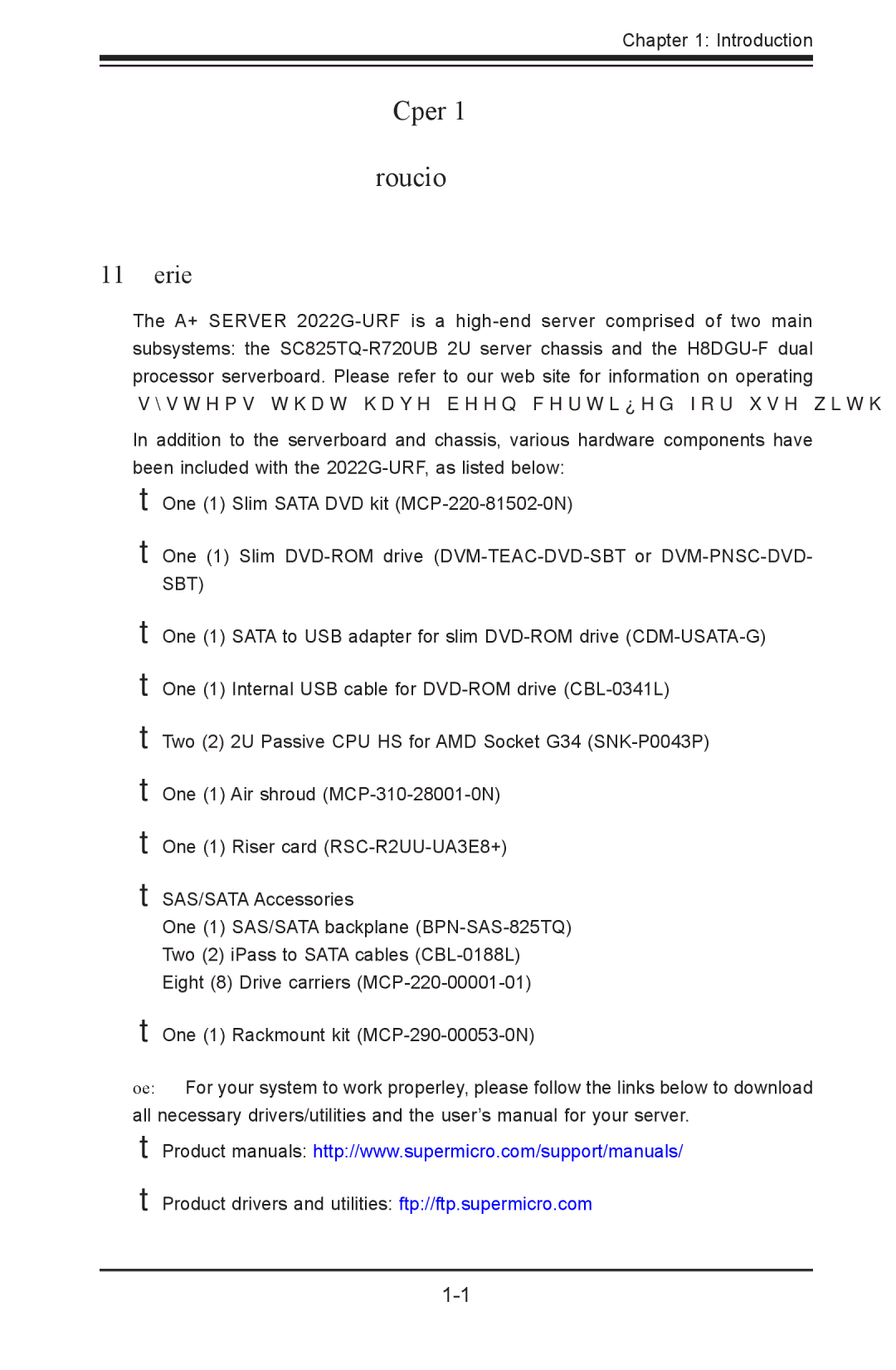 SUPER MICRO Computer 2022G-URF user manual Chapter Introduction, Overview 