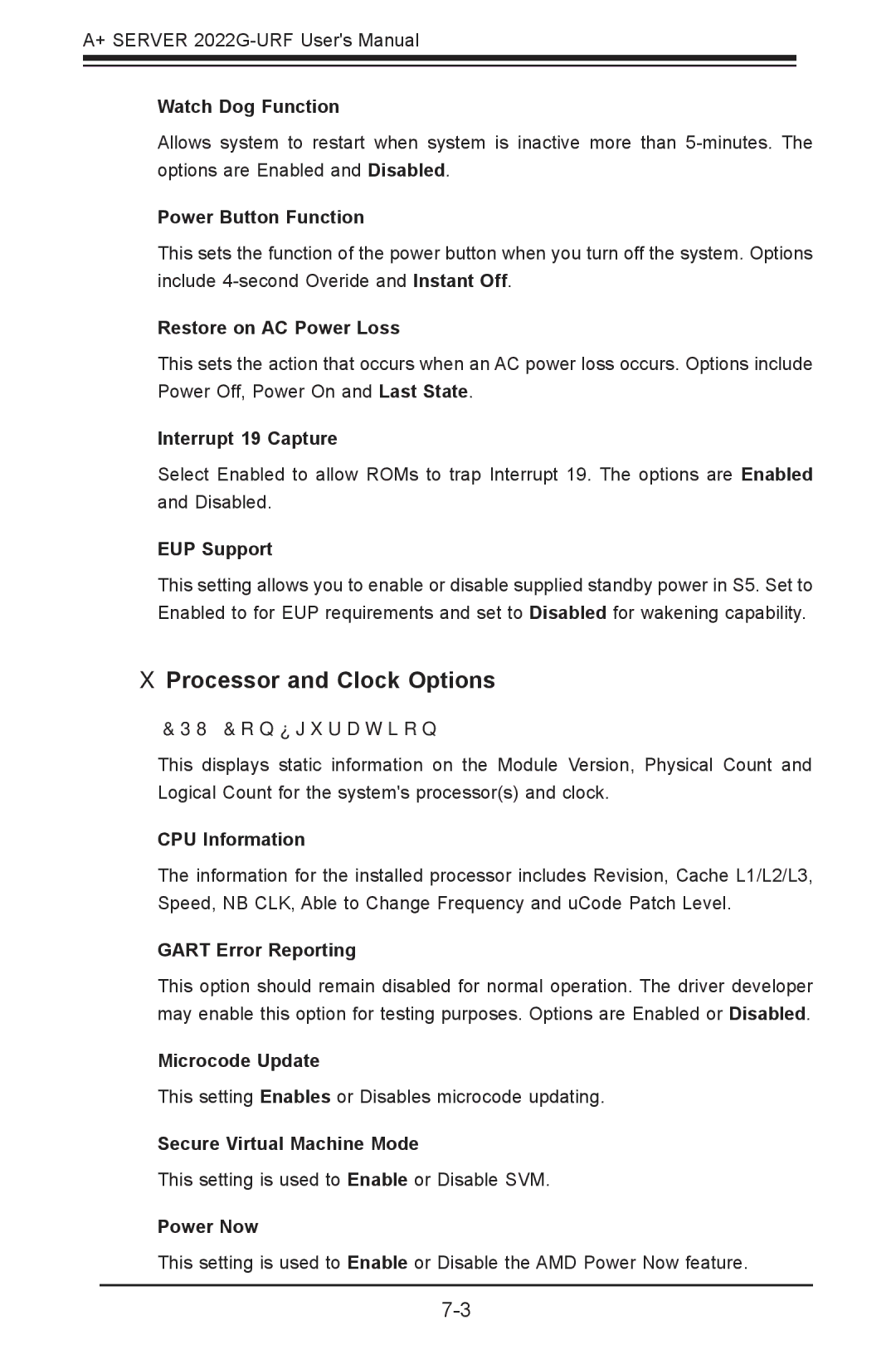 SUPER MICRO Computer 2022G-URF user manual  Processor and Clock Options 